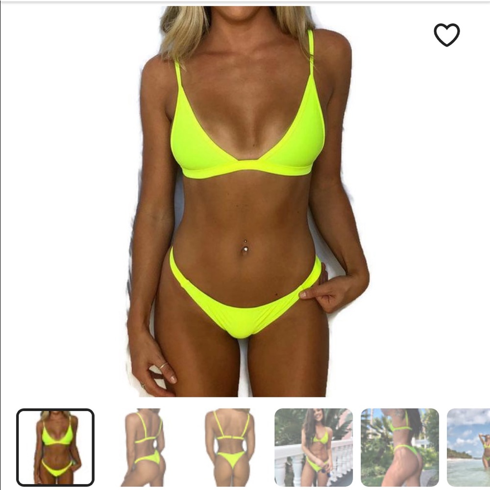 Pepperblackwood neon green bikini